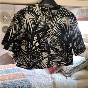 Elizabeth and James Lowell Cropped Scuba Blouse